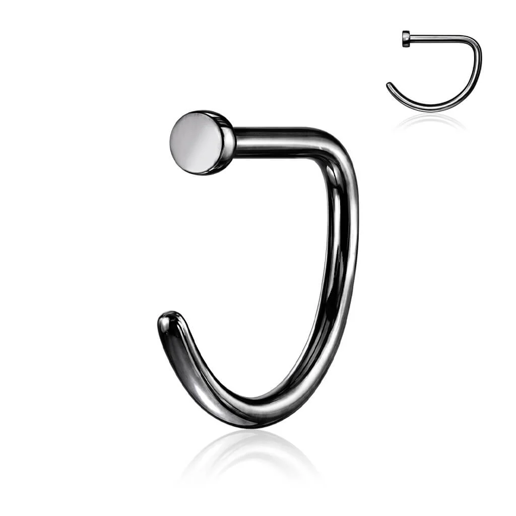 Titan Nasenstecker Hoop Halber D-Ring - Image 4