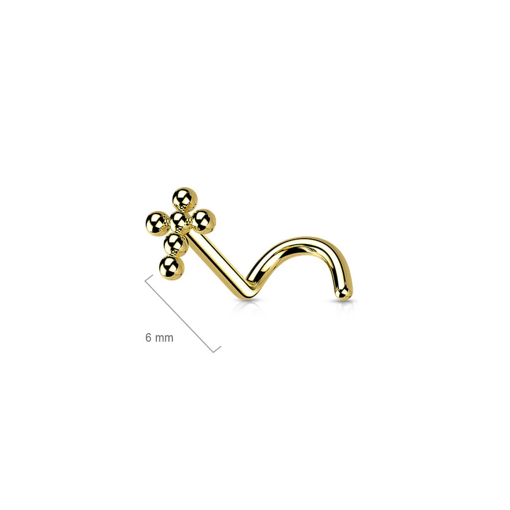 Titan Nasenstecker Kugel Kreuz - Image 3