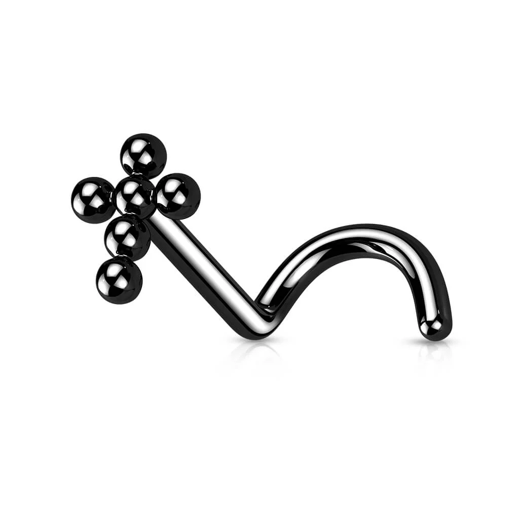 Titan Nasenstecker Kugel Kreuz - Image 4