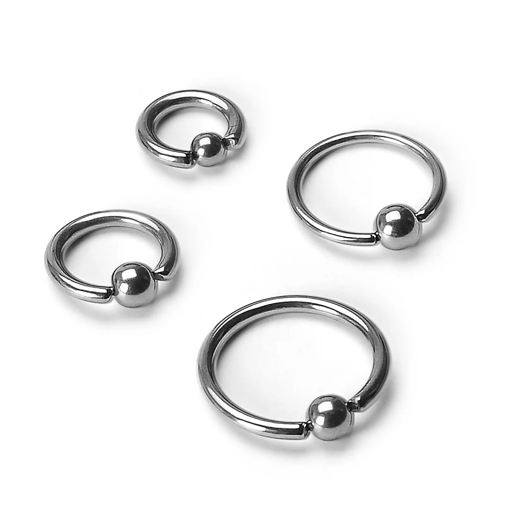 Titan Ring Silber Klemmkugelring - Image 2