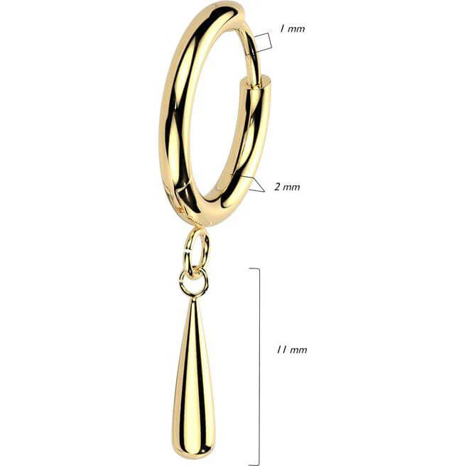 Titan Ohrring Träne Anhänger Clicker - Image 2