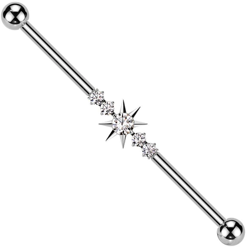 Titan Industrial Barbell Spikes Zirkonia Innengewinde