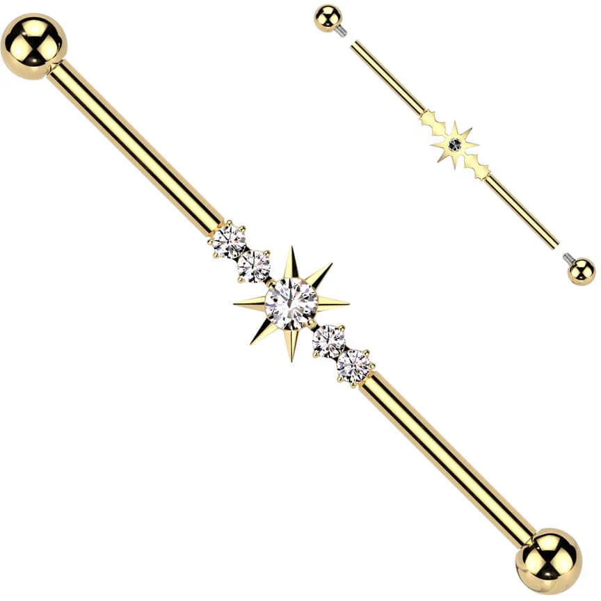 Titan Industrial Barbell Spikes Zirkonia Innengewinde - Image 2