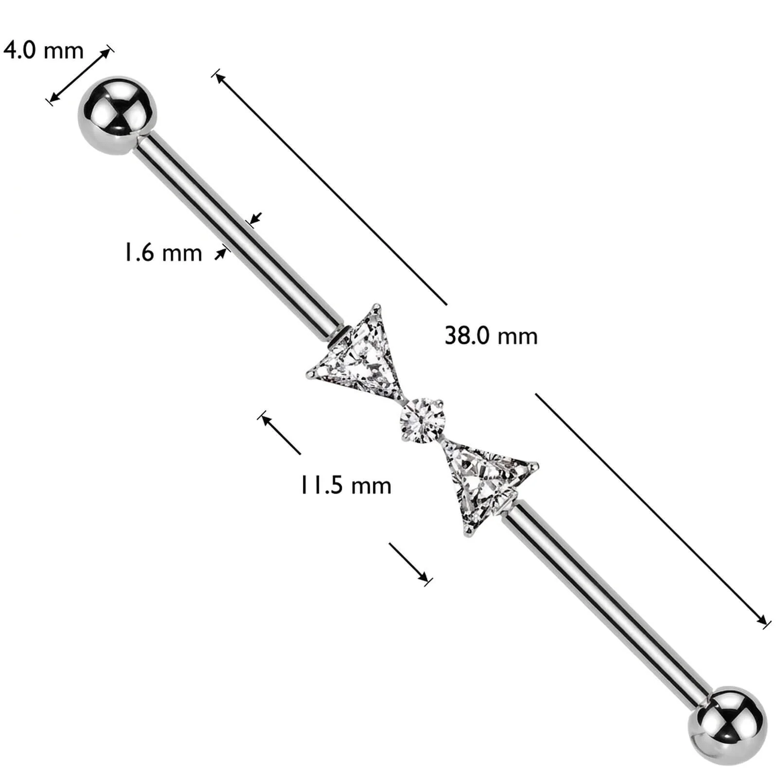 Titan Industrial Barbell Schlaufe Zirkonia Innengewinde - Image 4