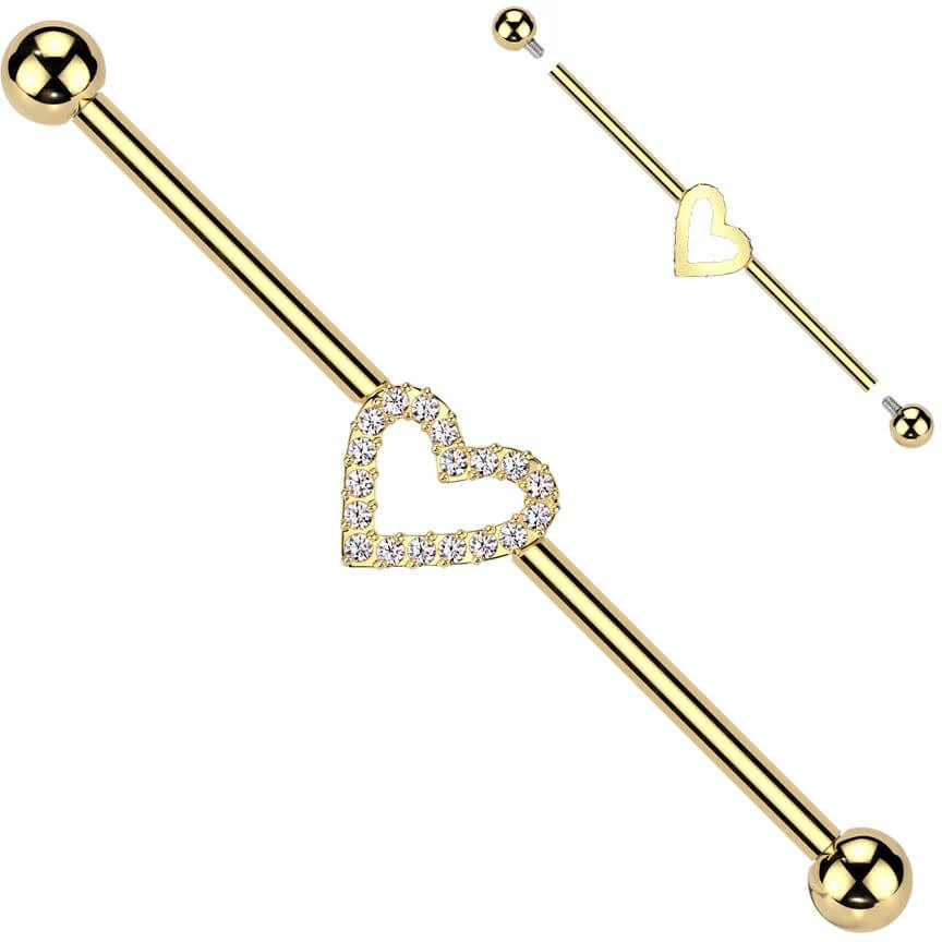 Titan Industrial Barbell Herz Zirkonia Innengewinde - Image 2