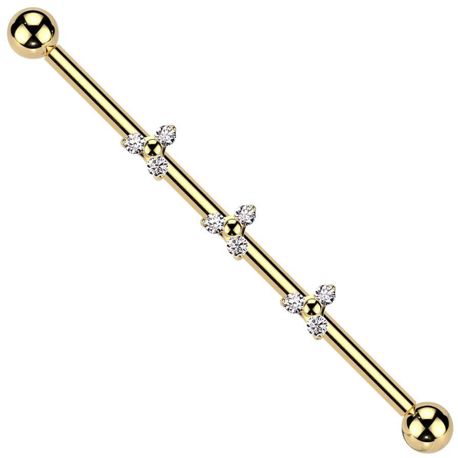 Titan Industrial Barbell Dreifaltigkeit Dreieck Zirkonia Push-In