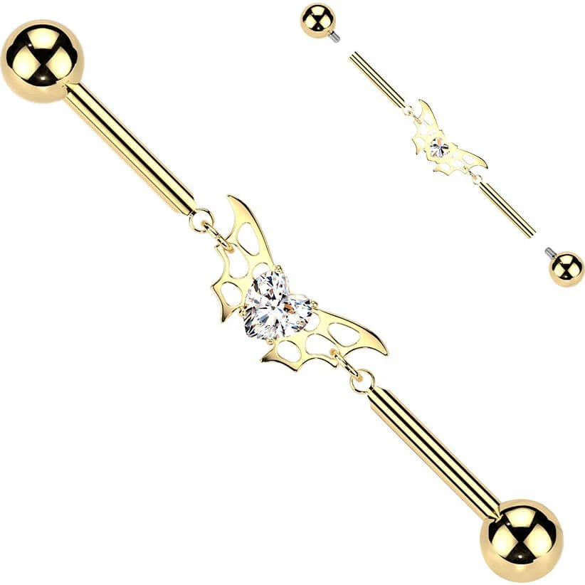 Titan Industrial Barbell Fledermaus Zirkonia Kette Innengewinde - Image 3