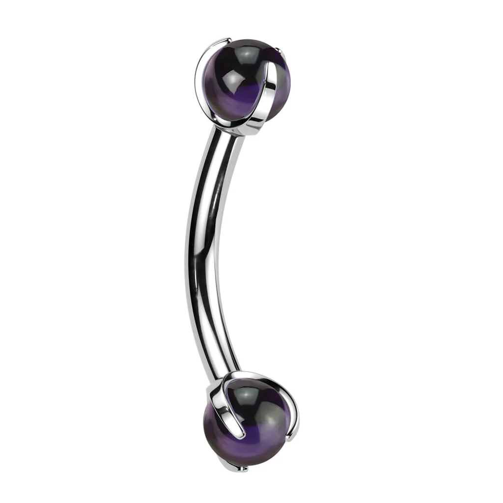 Curved Barbell Halbedelstein Innengewinde - Image 2