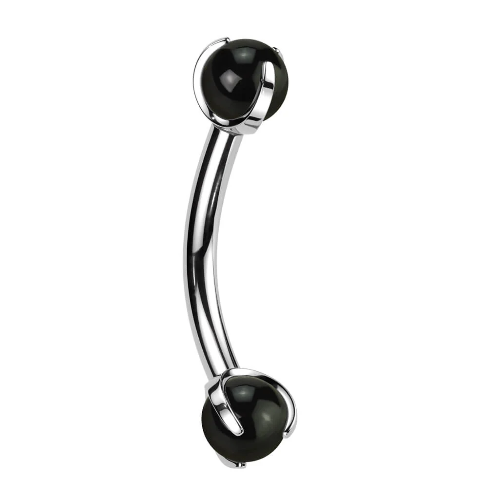 Curved Barbell Halbedelstein Innengewinde - Image 3