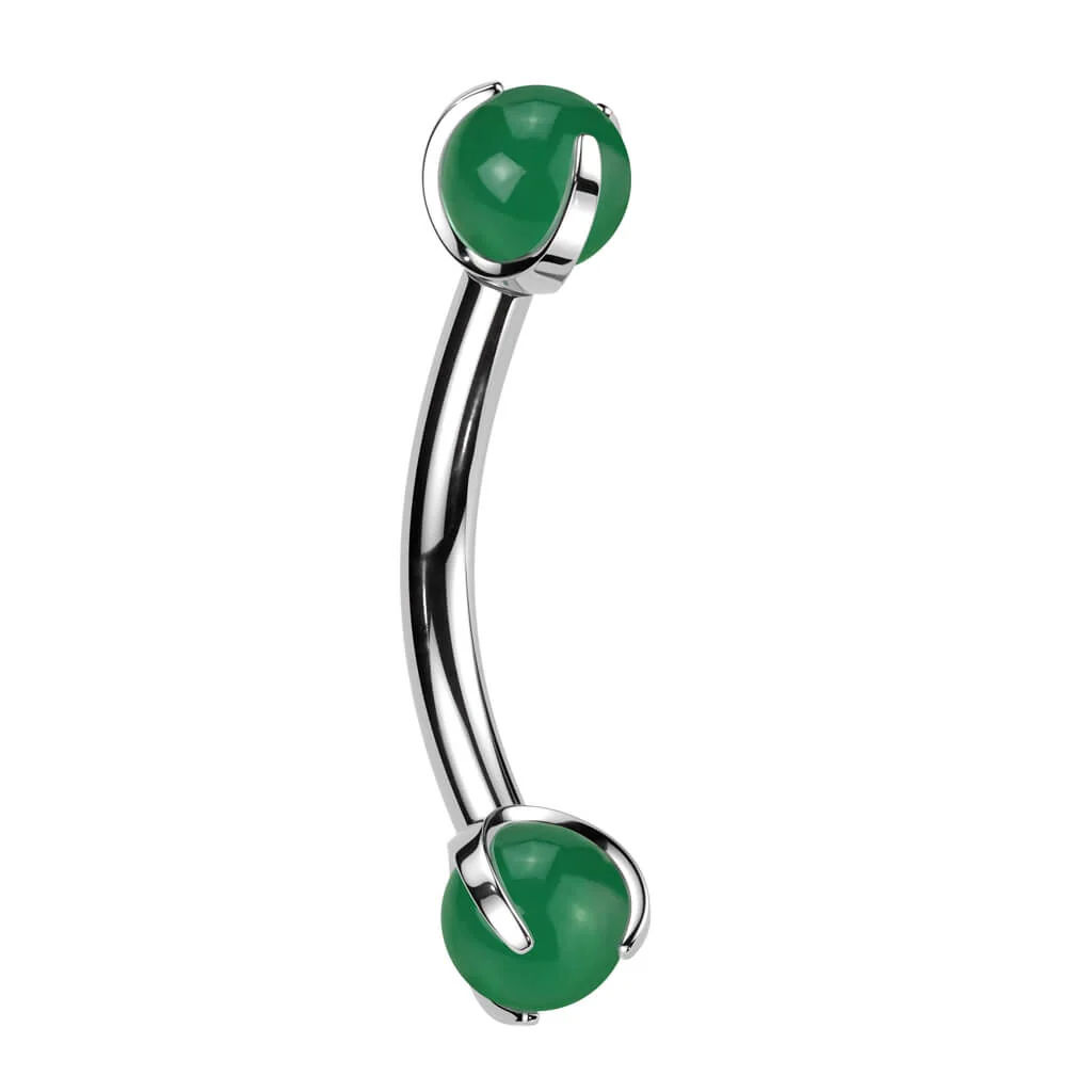 Curved Barbell Halbedelstein Innengewinde - Image 4