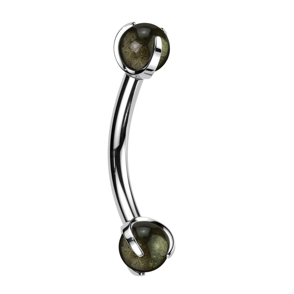 Curved Barbell Halbedelstein Innengewinde - Image 5