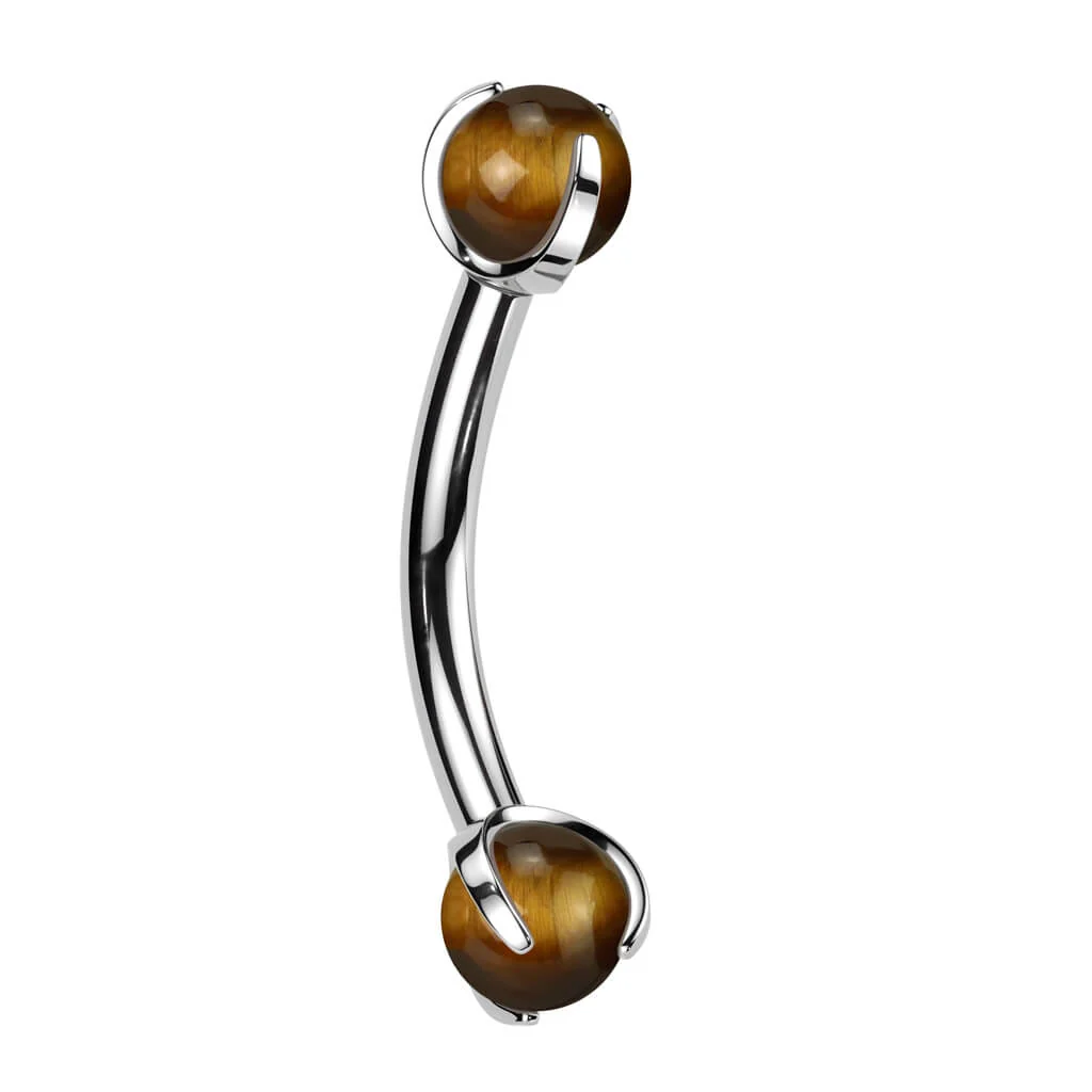 Curved Barbell Halbedelstein Innengewinde - Image 8