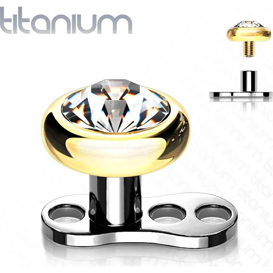 Titan Dermal Anchor Zirkonia Flach Gewinde 2mm Innengewinde - Image 10