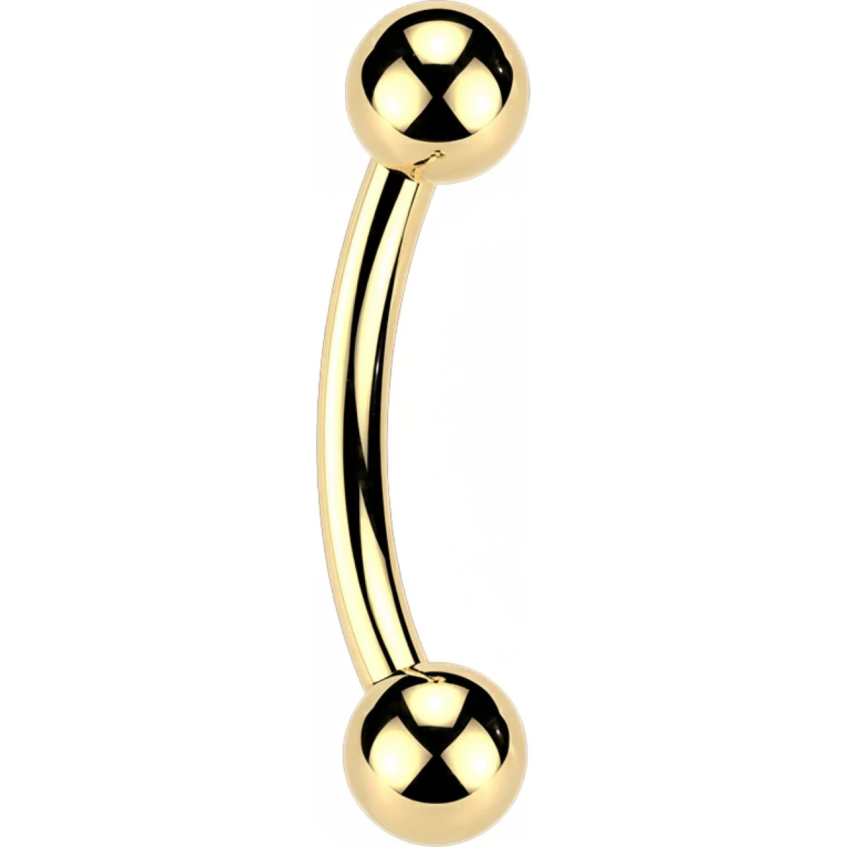 Titan Curved Barbell Kugeln PVD Innengewinde