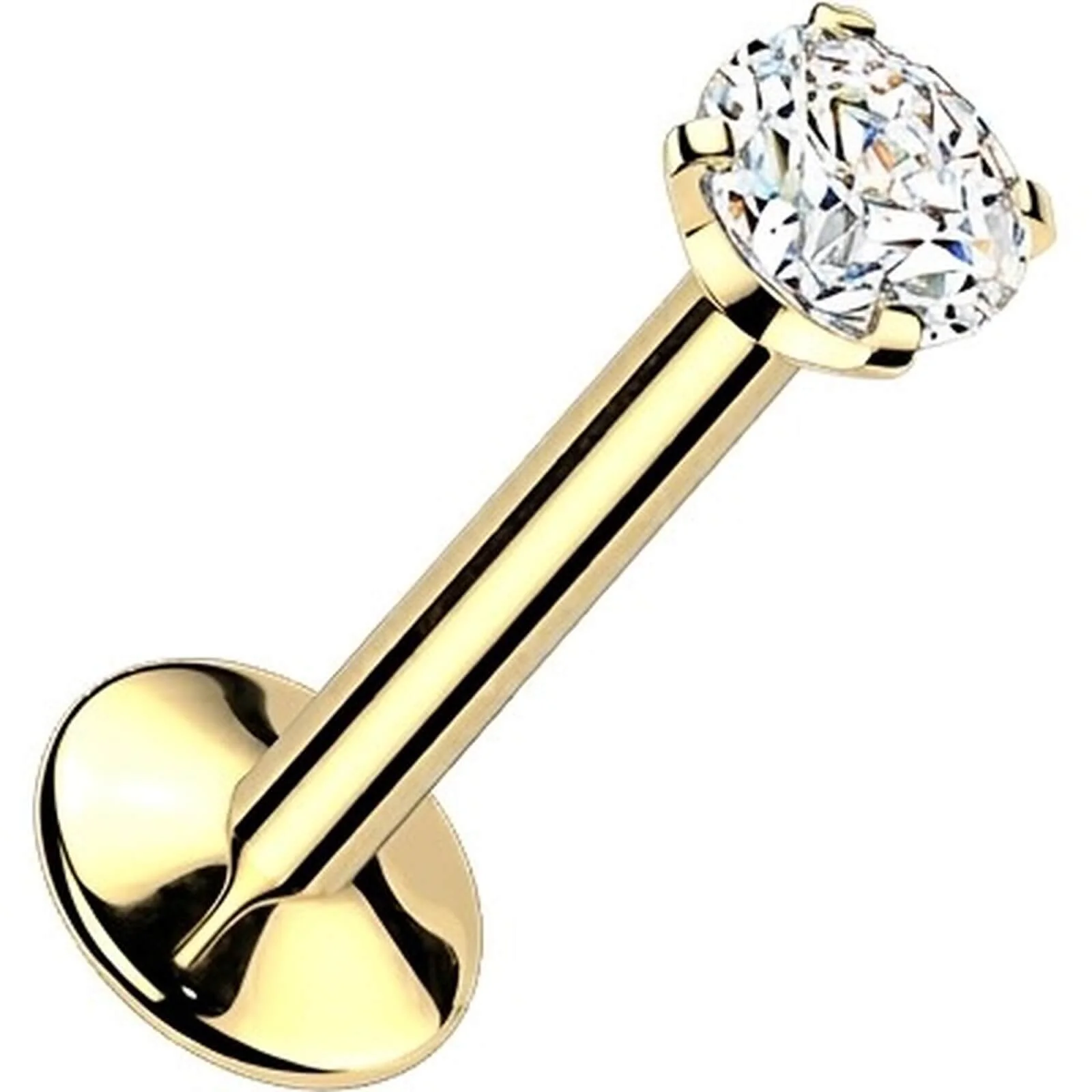 Titan Labret Zirkonia Krappfassung PVD Innengewinde
