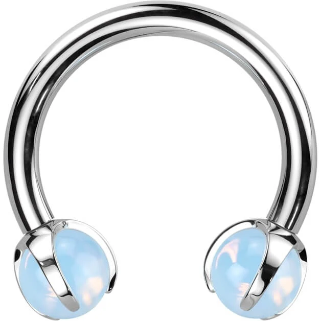 Hufeisen Piercing Halbedelstein Innengewinde - Image 6