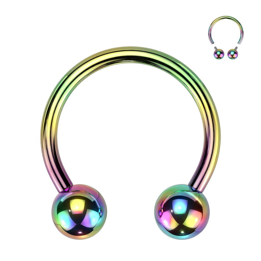 Titan Hufeisen Piercing Kugel Innengewinde - Image 11