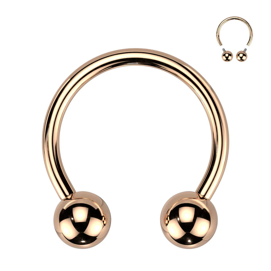 Titan Hufeisen Piercing Kugel Innengewinde - Image 12