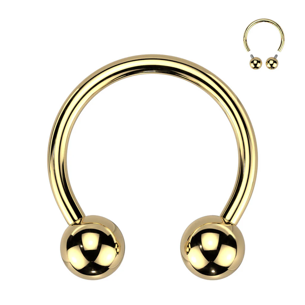Titan Hufeisen Piercing Kugel Innengewinde - Image 6
