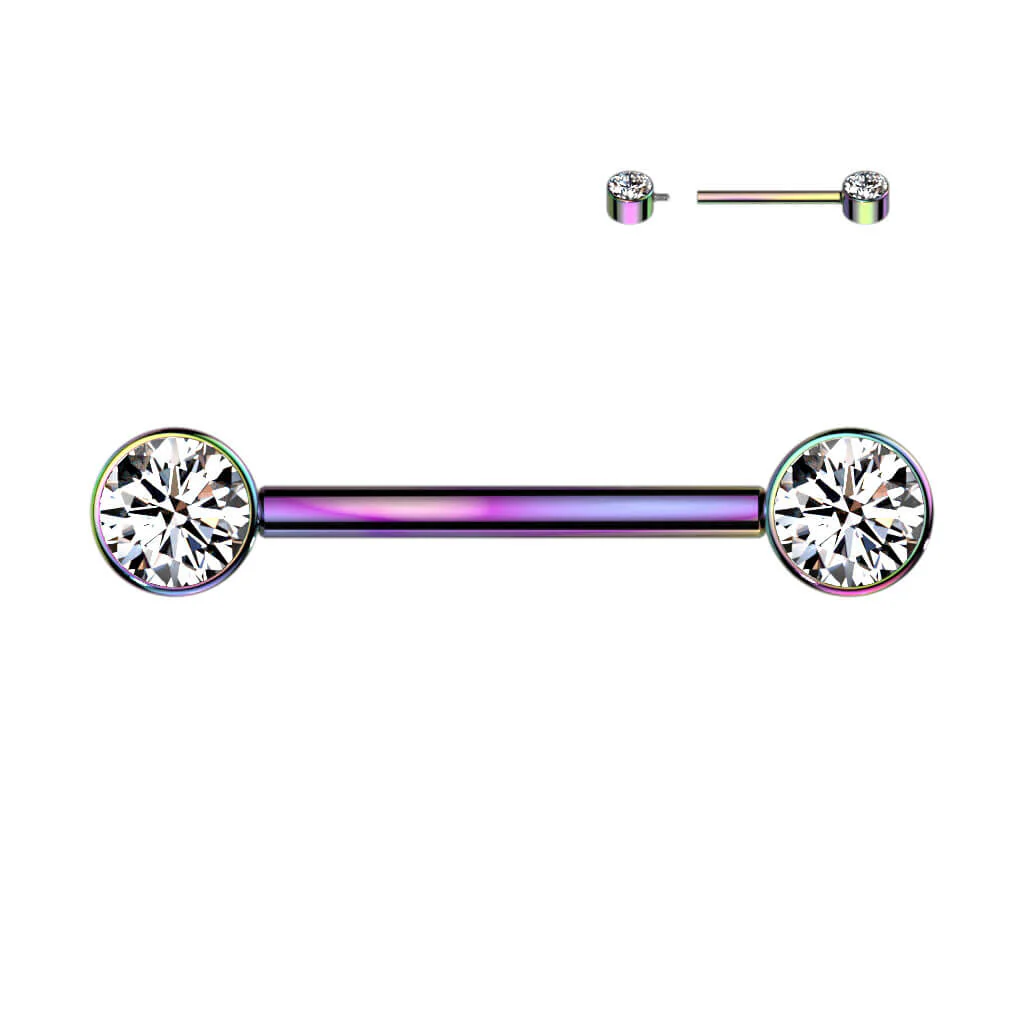 Titan Nippelpiercing Zirkonia Innengewinde - Image 13