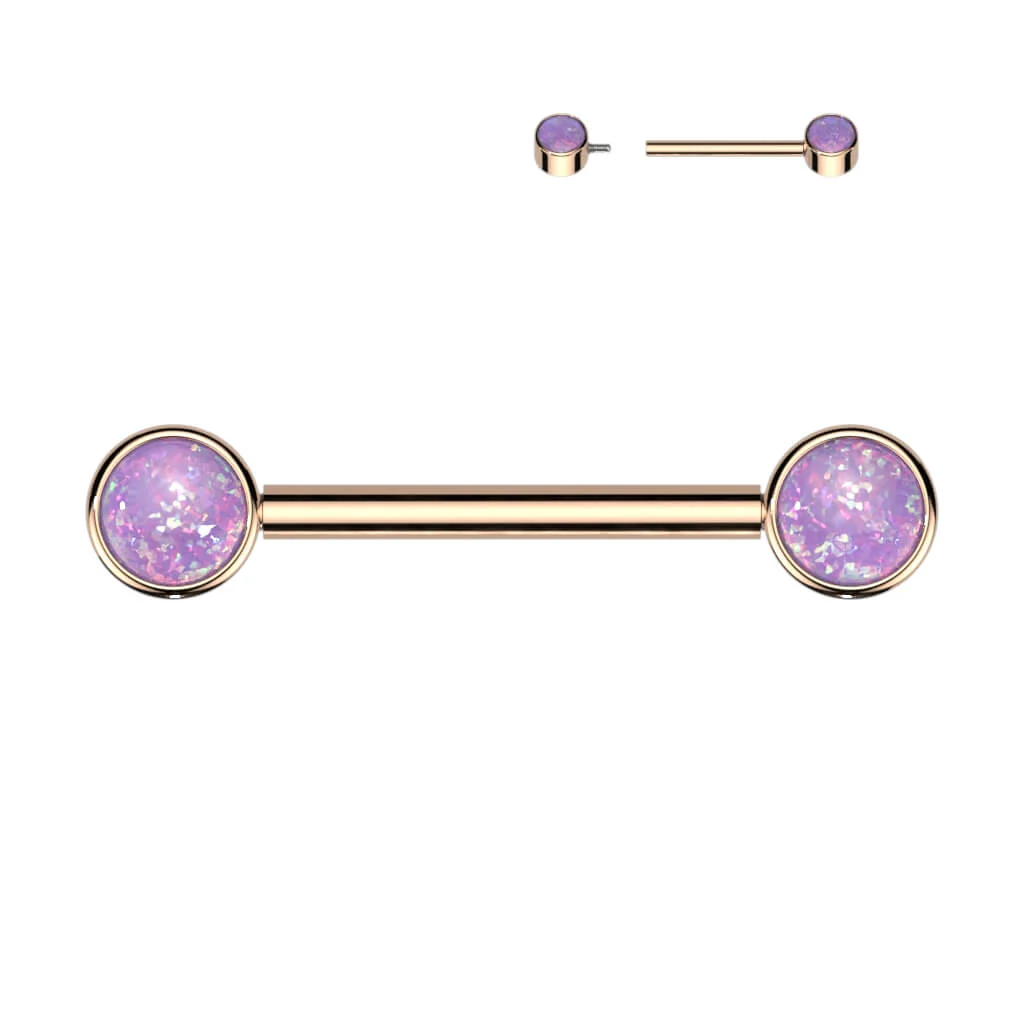 Titan Nippelpiercing Opal Innengewinde - Image 10