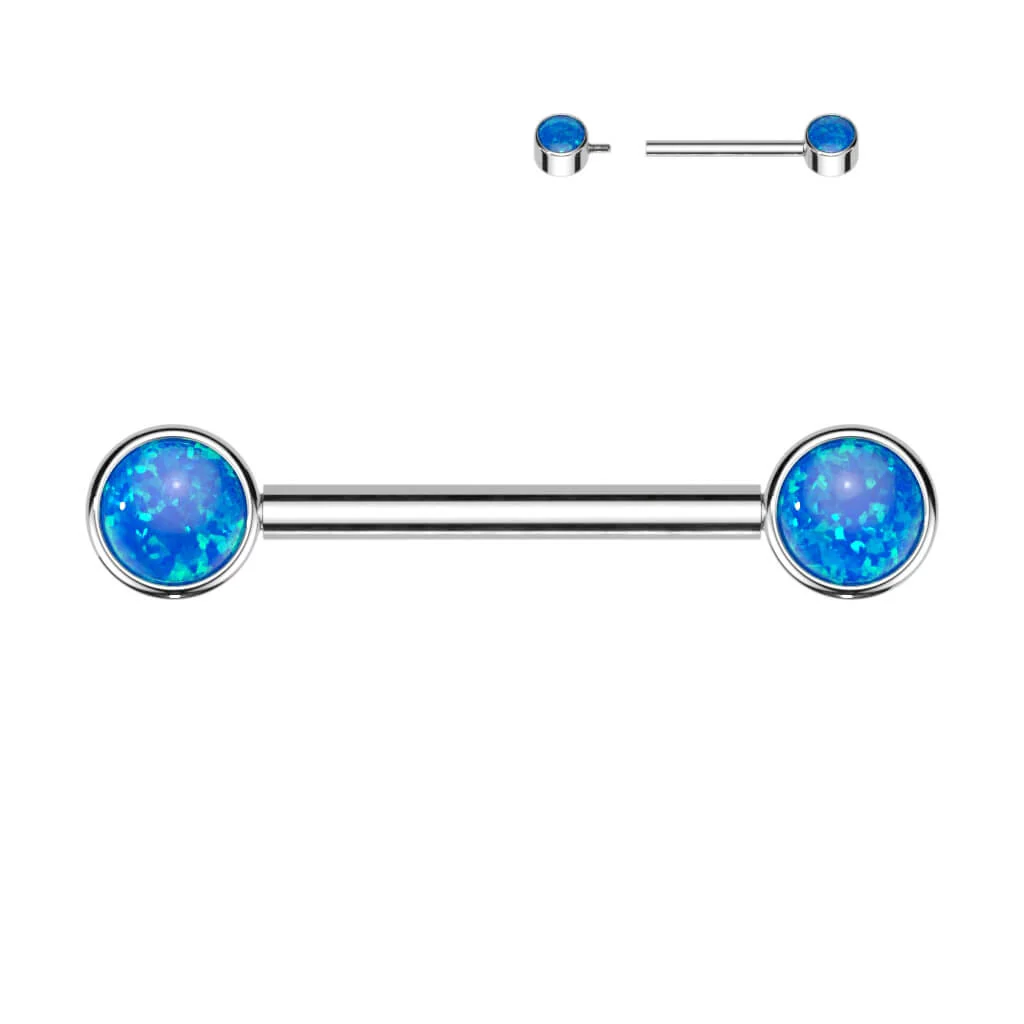 Titan Nippelpiercing Opal Innengewinde - Image 2