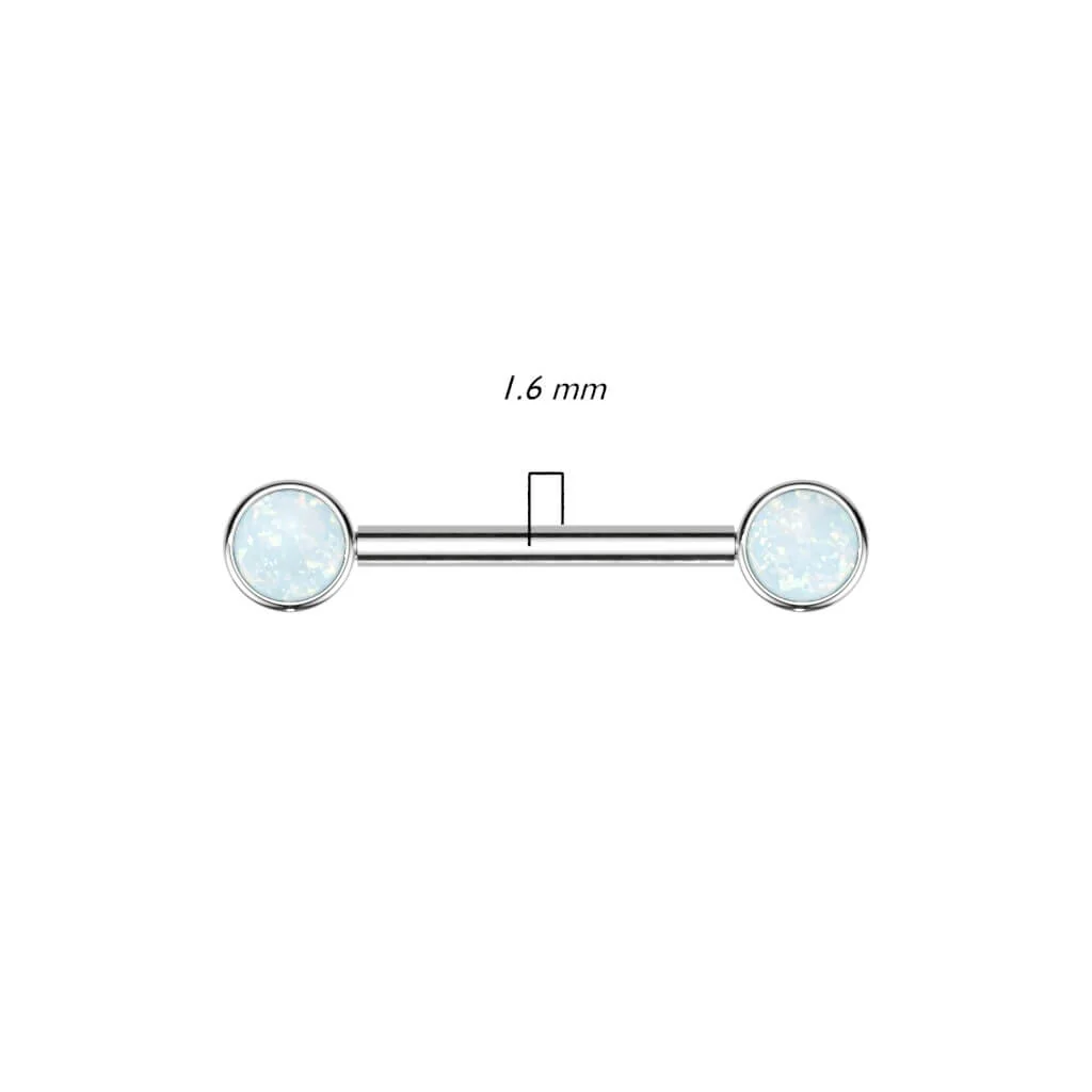 Titan Nippelpiercing Opal Innengewinde - Image 3