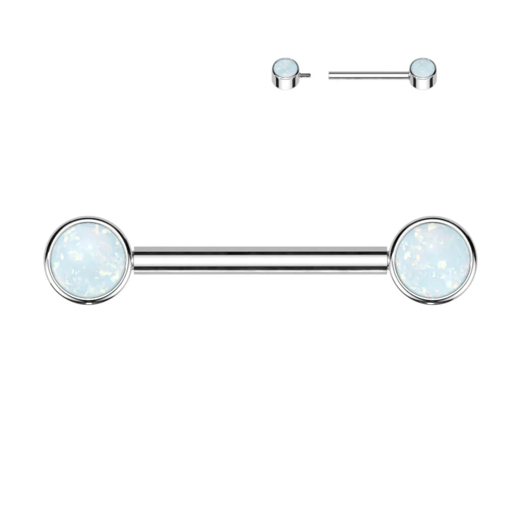 Titan Nippelpiercing Opal Innengewinde - Image 4