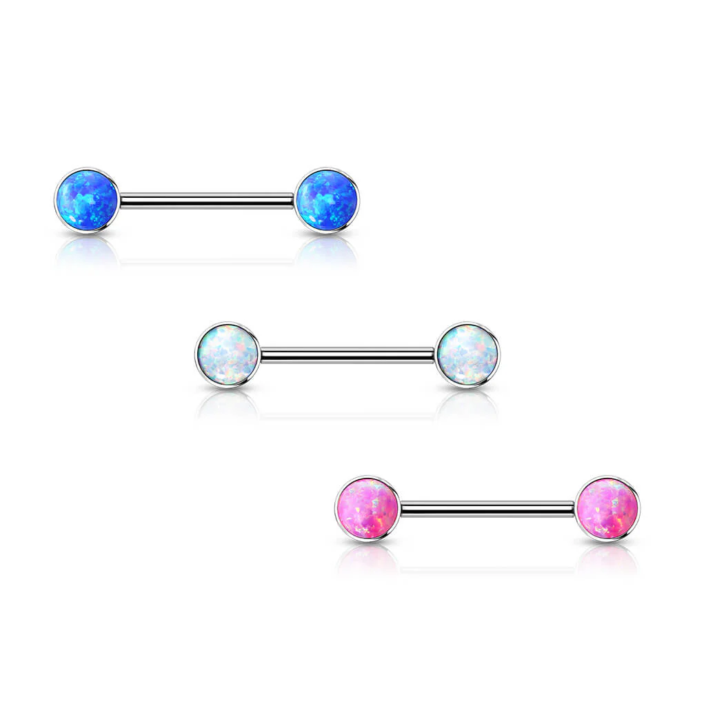 Titan Nippelpiercing Opal Innengewinde - Image 5