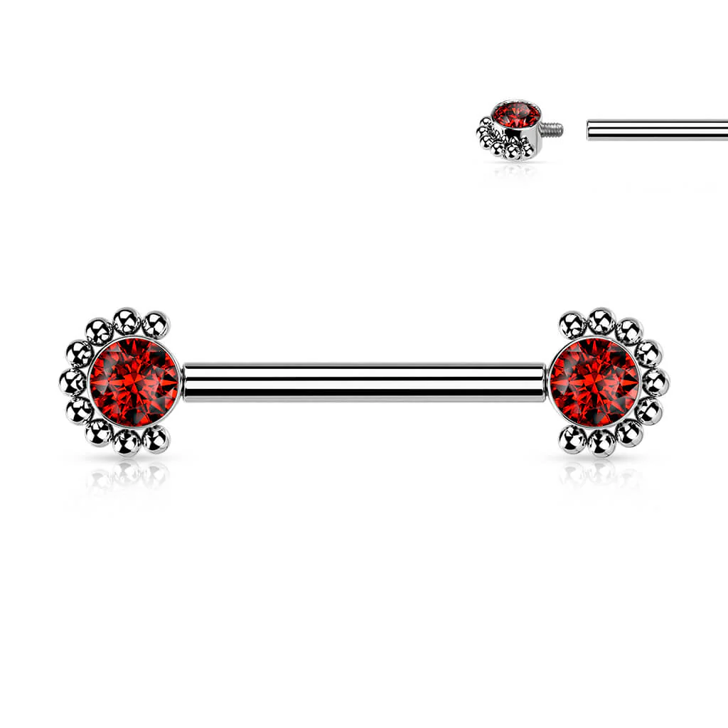 Titan Nippelpiercing Zirkonia Innengewinde - Image 9