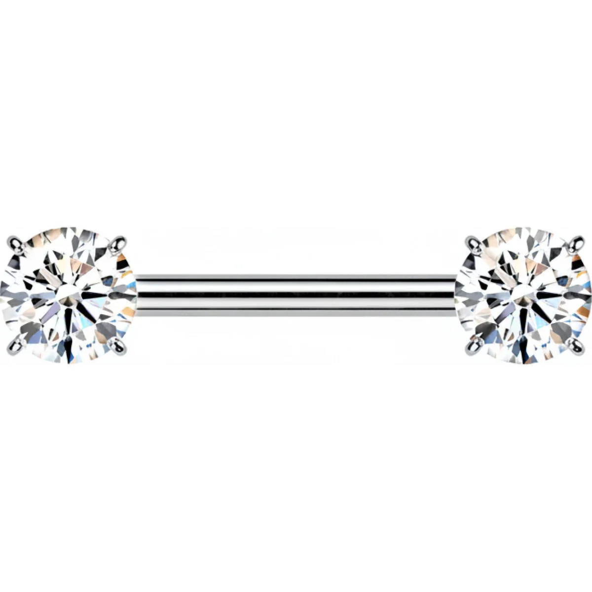 Titan Nippelpiercing Zirkonia Krappfassung Innengewinde