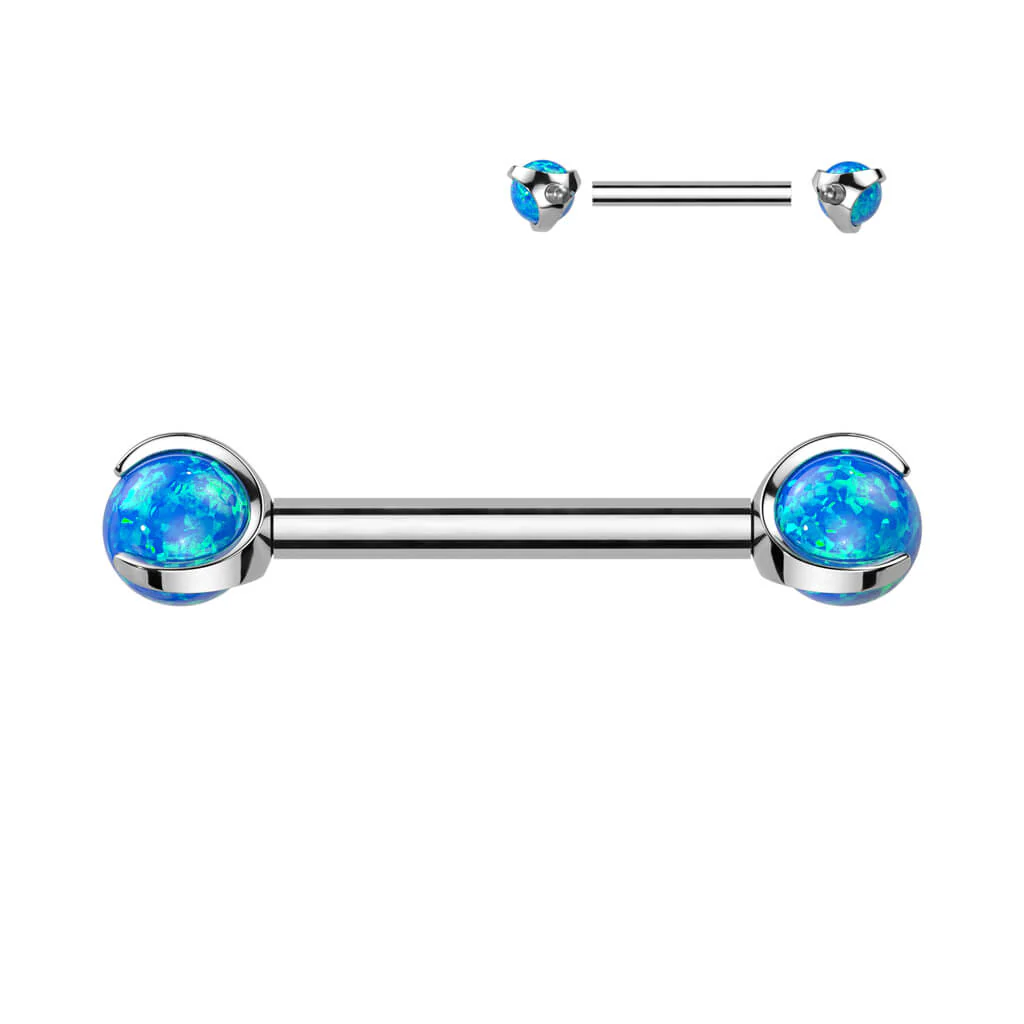 Titan Nippelpiercing Opal Innengewinde - Image 2