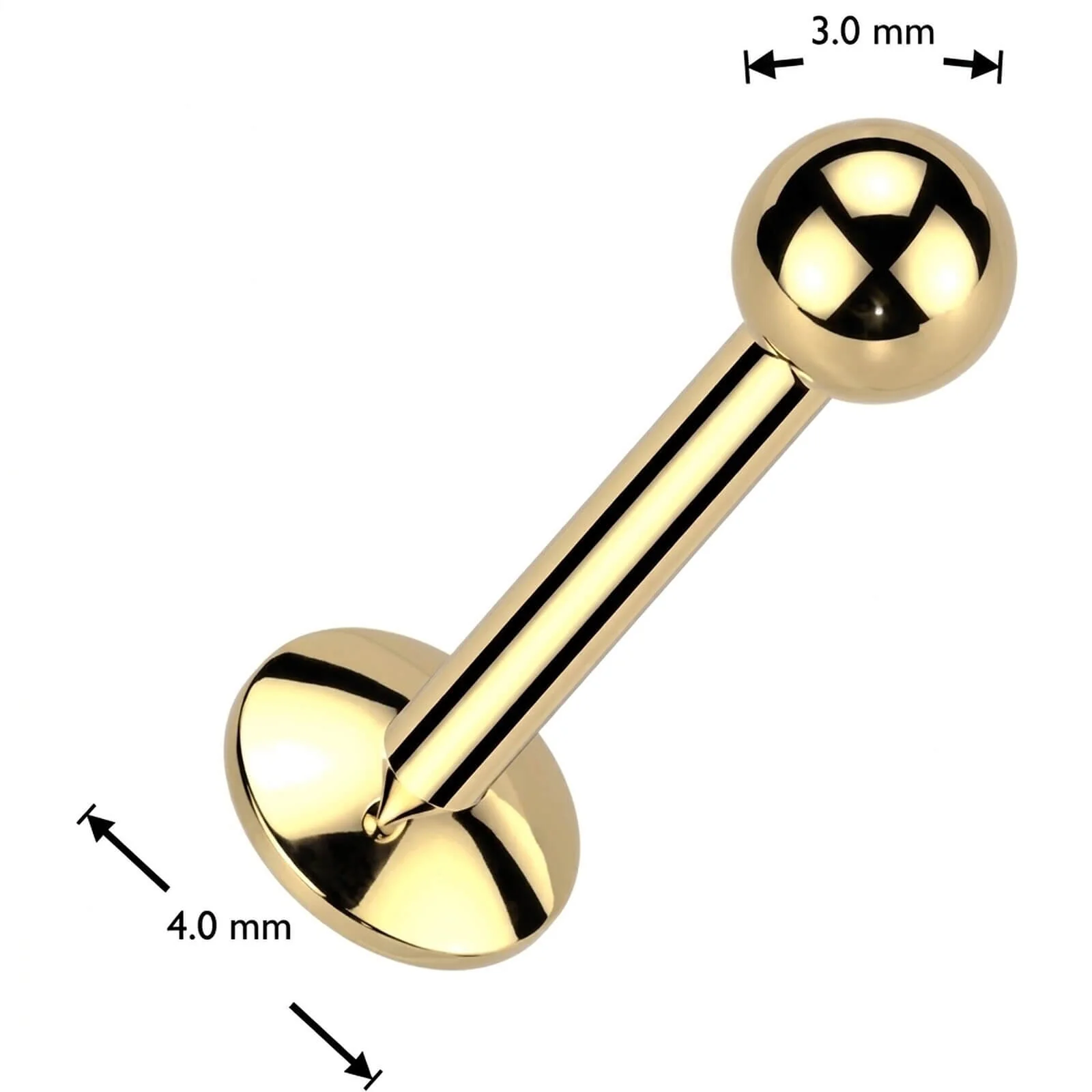Titan Labret Ball 4mm Base Innengewinde - Image 6