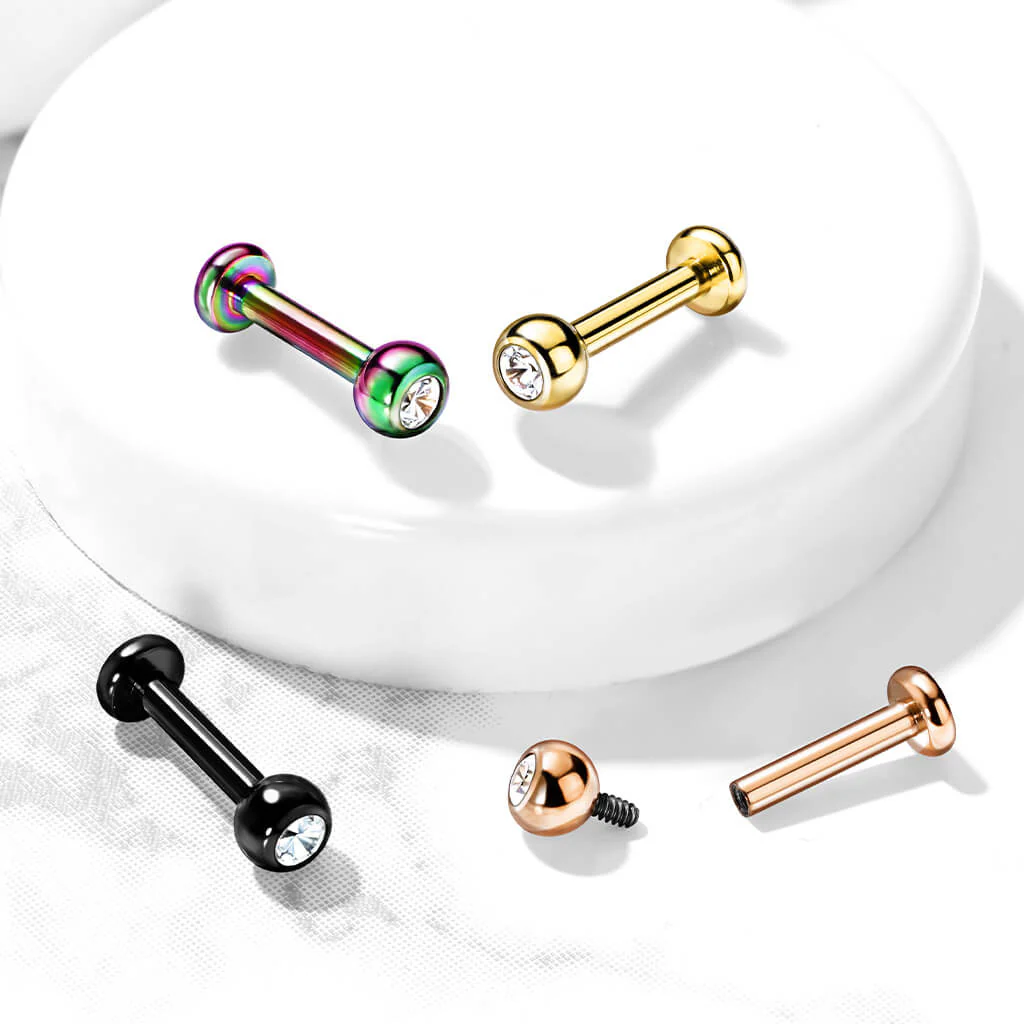 Titan Labret Kugel Zirkonia PVD Innengewinde - Image 7