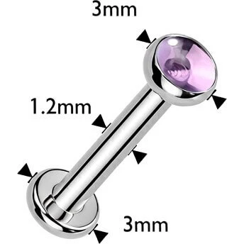 Titan Labret Naturstein Innengewinde - Image 8