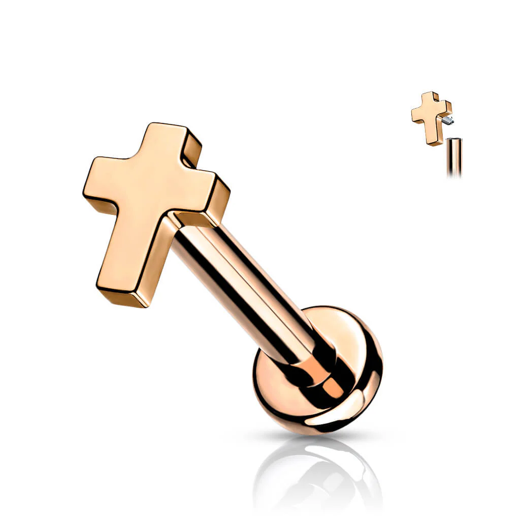 Titan Labret Kreuz Flach Innengewinde - Image 7