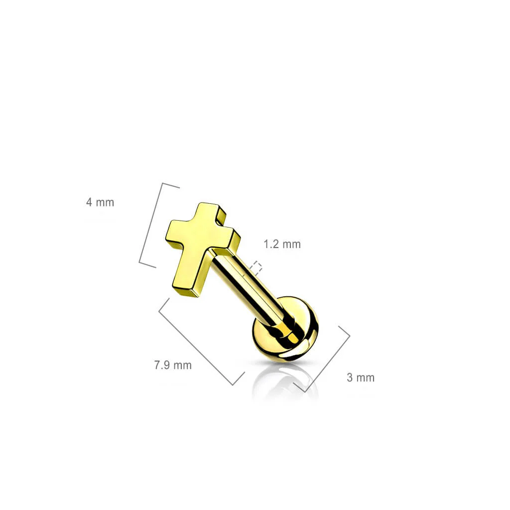 Titan Labret Kreuz Flach Innengewinde - Image 9