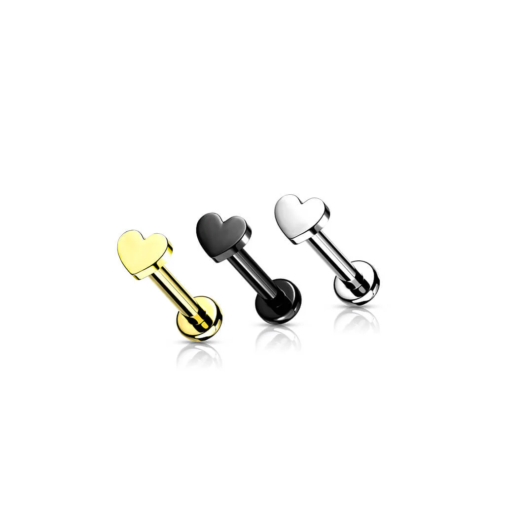 Titan Labret Herz Flach Innengewinde - Image 4