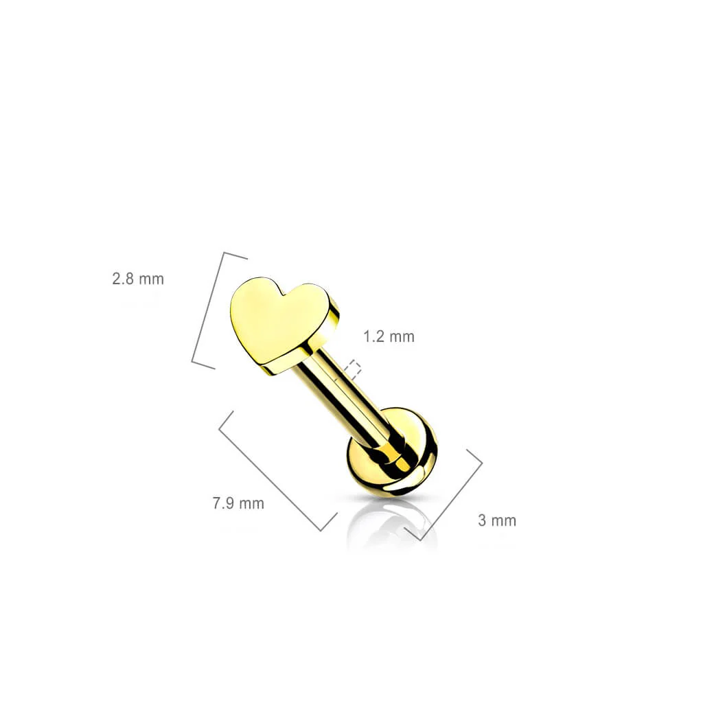 Titan Labret Herz Flach Innengewinde - Image 9