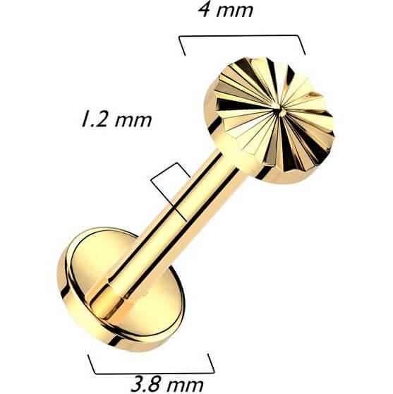 Titan Labret Diamantschnitt Innengewinde - Image 4