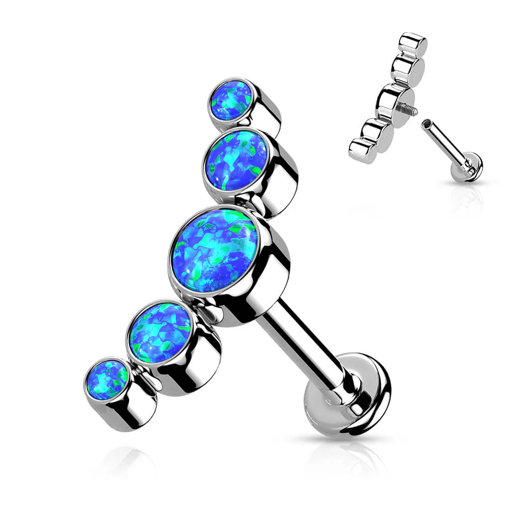 Titan Labret 5 Opal Silber Innengewinde - Image 2