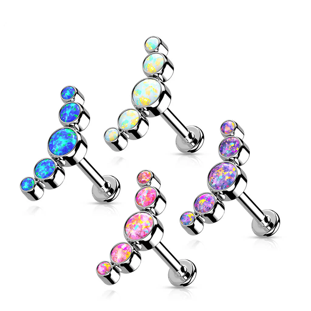 Titan Labret 5 Opal Silber Innengewinde - Image 3