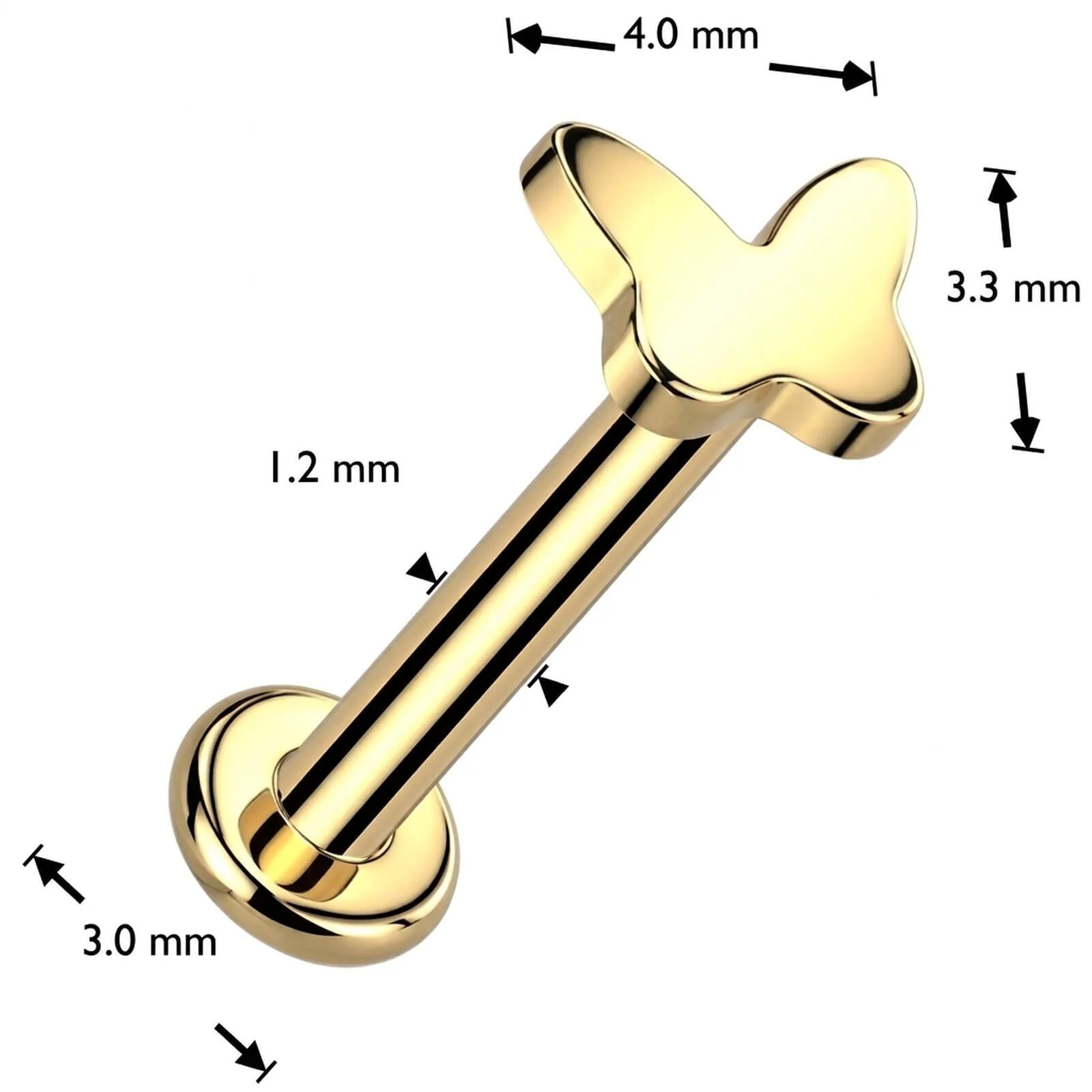 Titan Labret Schmetterling Innengewinde - Image 4