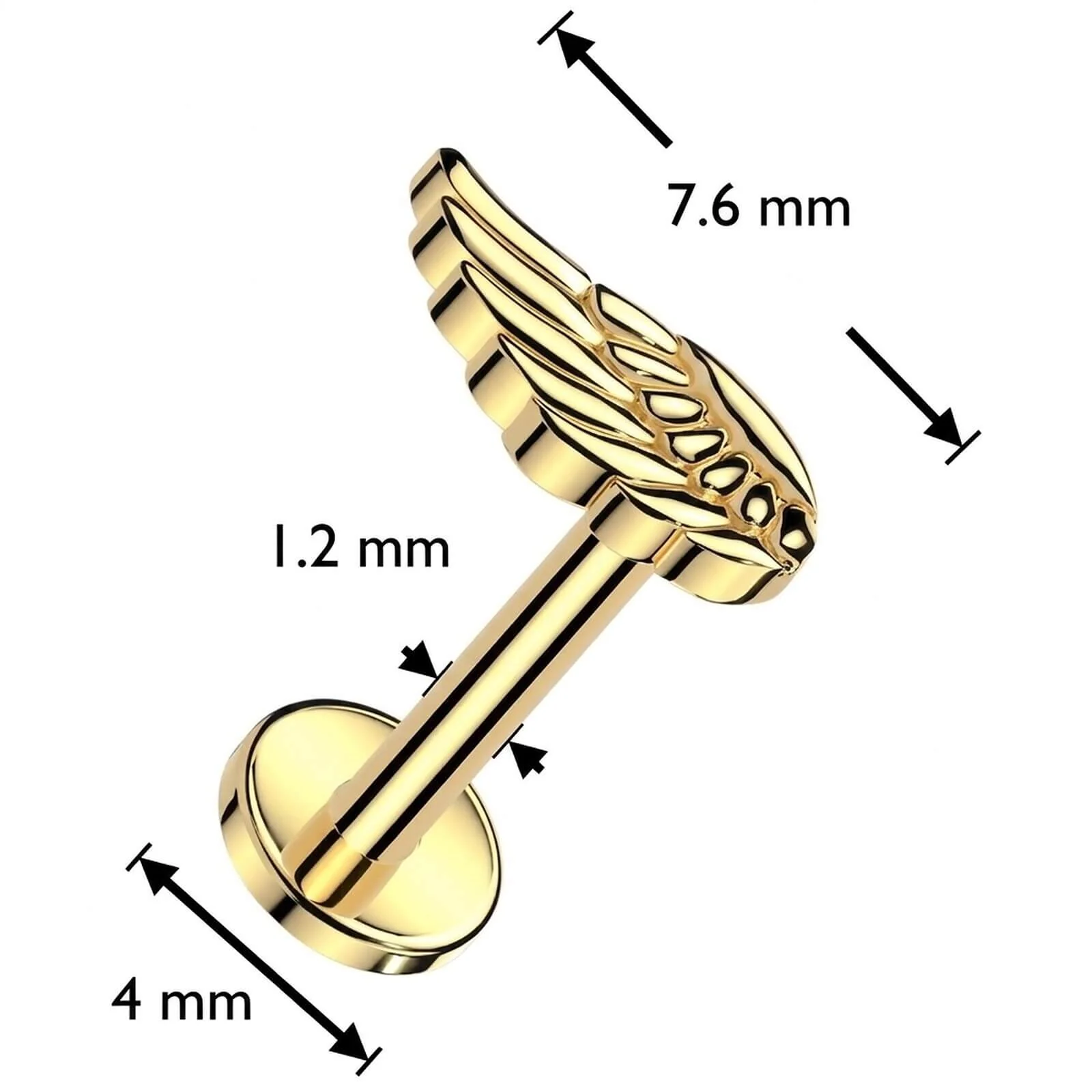 Titan Labret Engelsflügel Innengewinde - Image 4