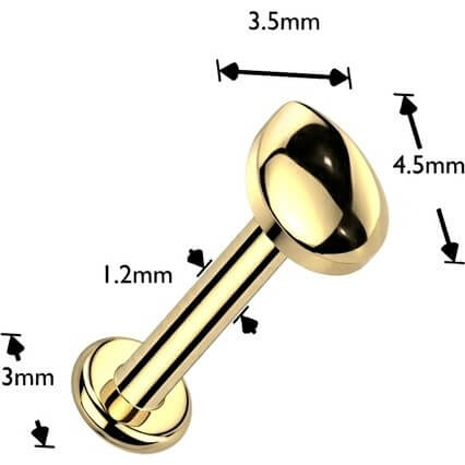 Titan Labret Tropfen Innengewinde - Image 4