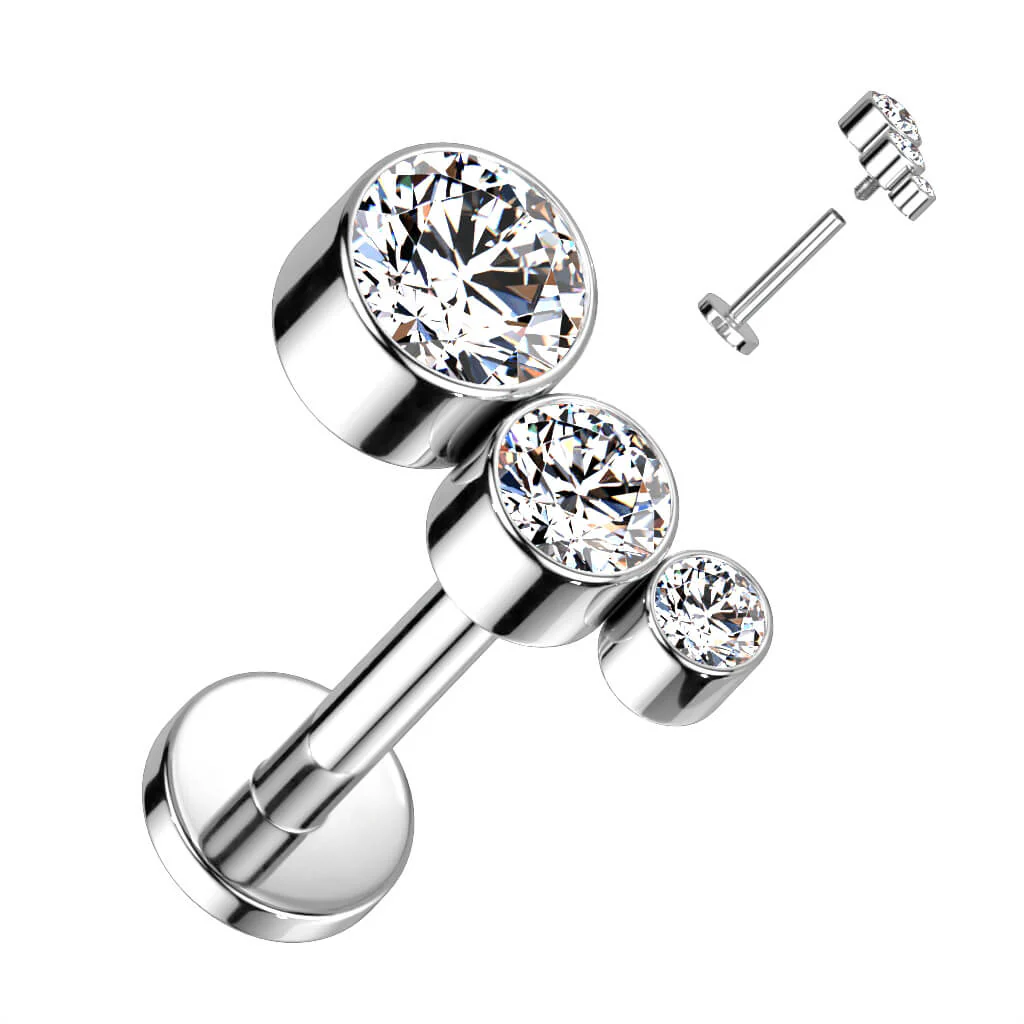 Titan Labret 3 Zirkonia Innengewinde - Image 4