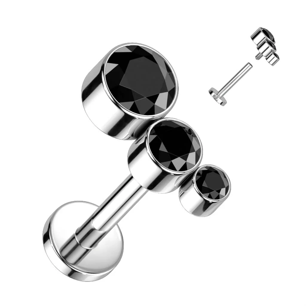 Titan Labret 3 Zirkonia Innengewinde - Image 6