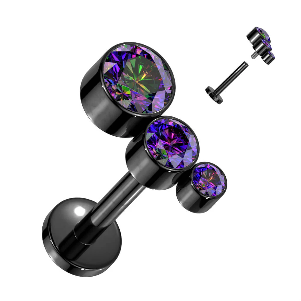 Titan Labret 3 Zirkonia Innengewinde - Image 7
