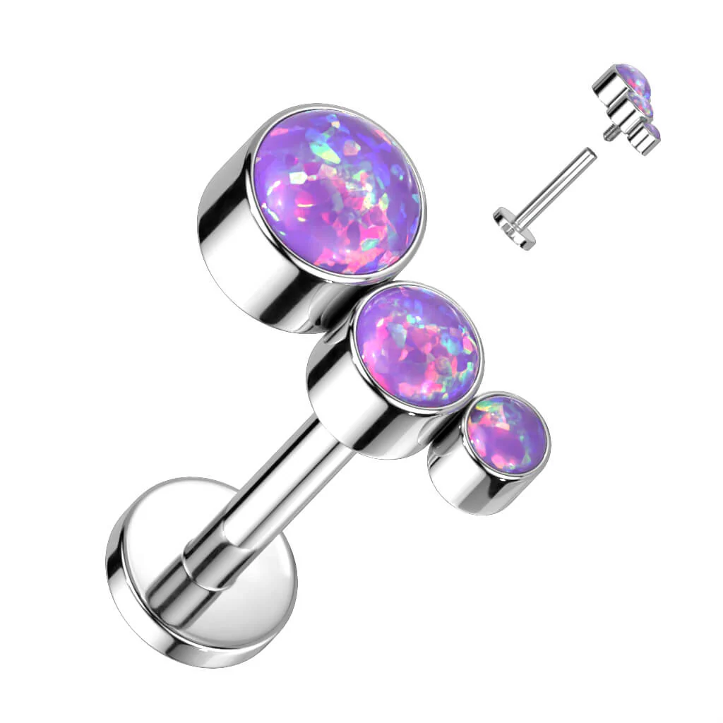 Titan Labret 3 Opal Silber Innengewinde - Image 5