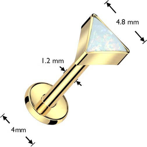 Titan Labret Dreieck Opal Innengewinde - Image 5
